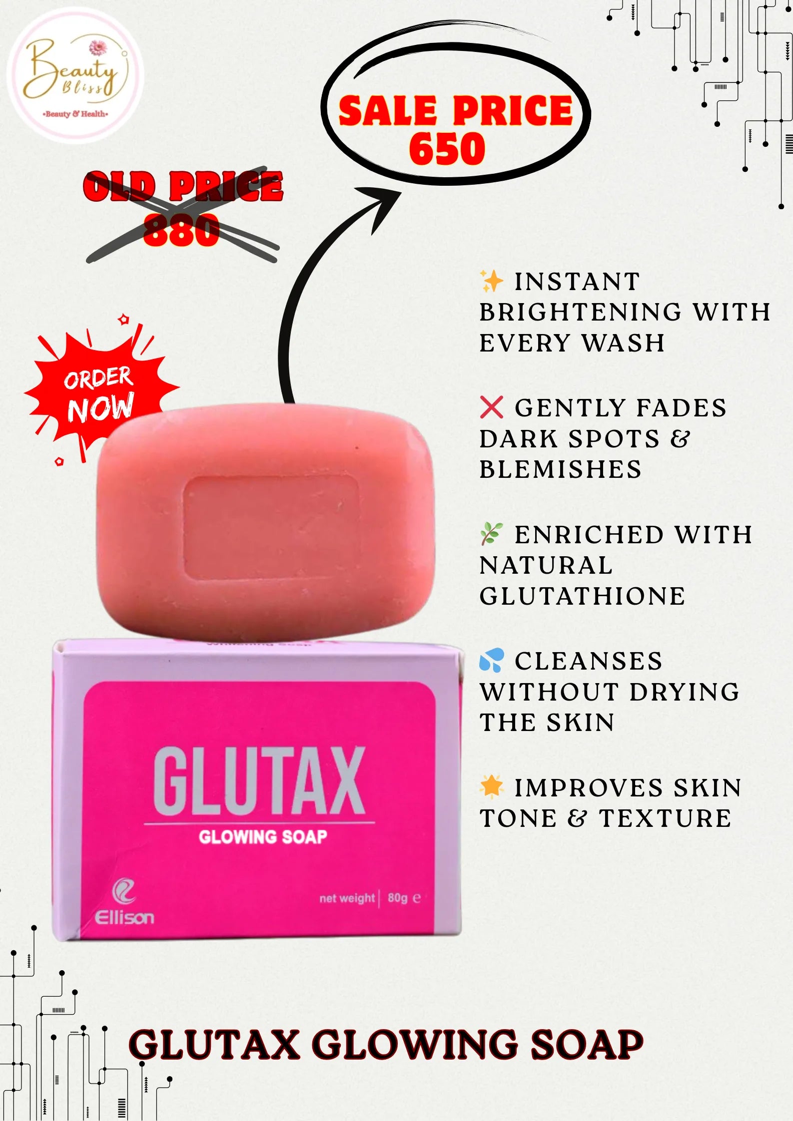 Glutax Soap For Clear & Glowing
