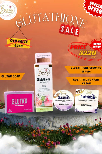 Glutathione Serum + Glutathione Night Cream + Glutax Soap Deal