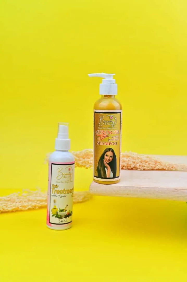 Pack Of 2 Hair Treatment Oil + Shampoo FREE 100% Organic 200 ML